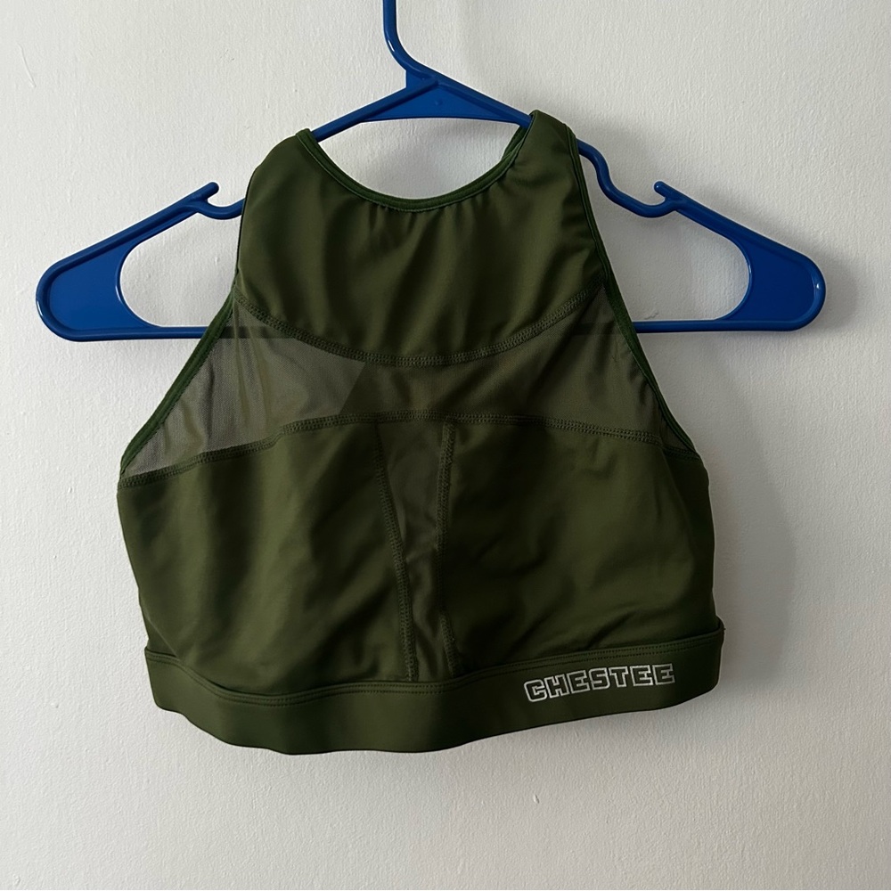 ChesTee Olive Green Sports Bra